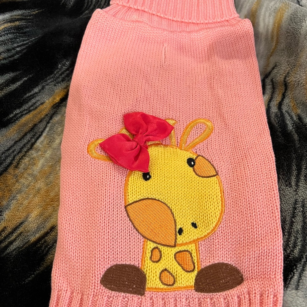 Small pink dog/puppy sweater